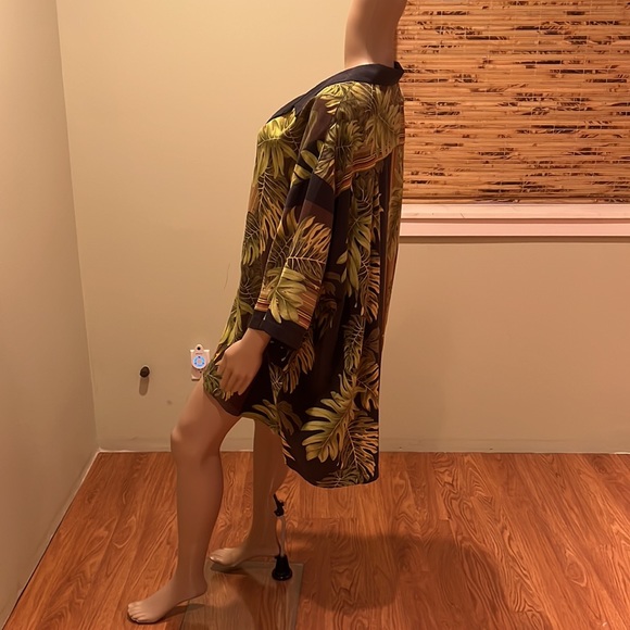 Tommy Bahama Button Down Silk Shirt In Leaf Print Size XXL - Picture 5 of 7